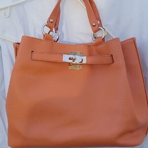 Elegant Orange Handbag